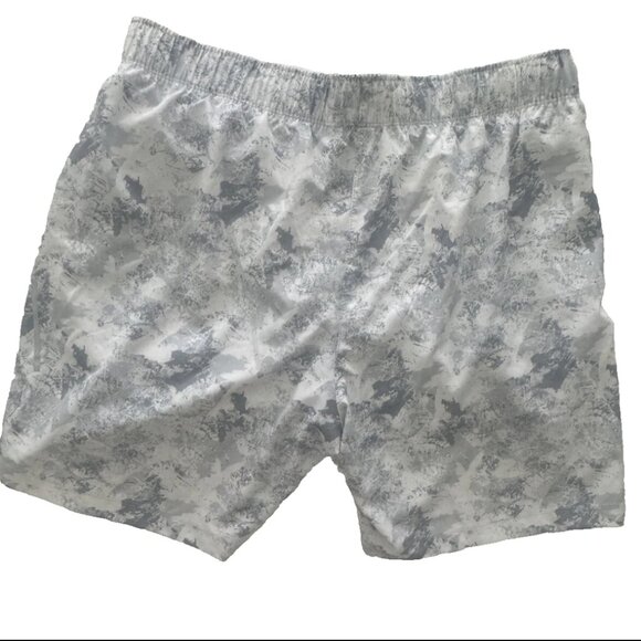 RB3 Mens Active Shorts L White Camo Running Pockets Performance Drawstring - Picture 2 of 11